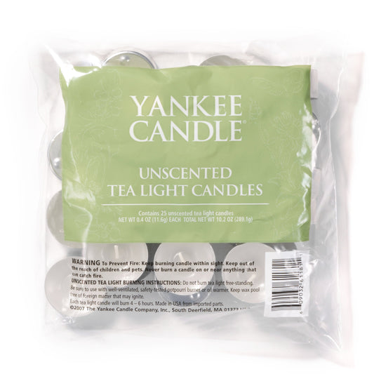 Unscented Tea Light Candles - Package of 25 Studio 1-0575